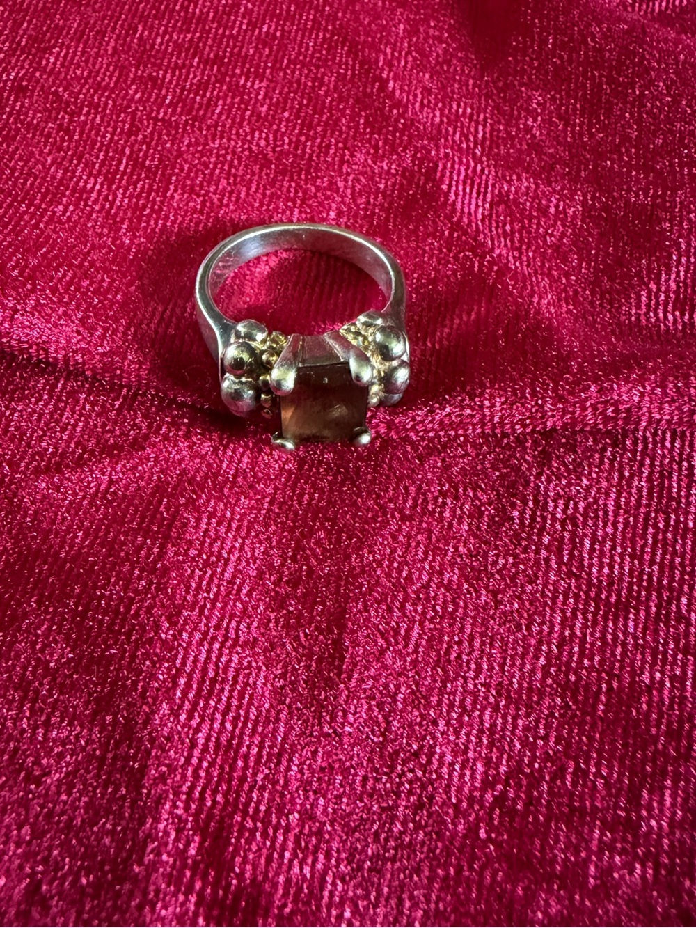 Vintage Sterling Silver Gemstone Ring